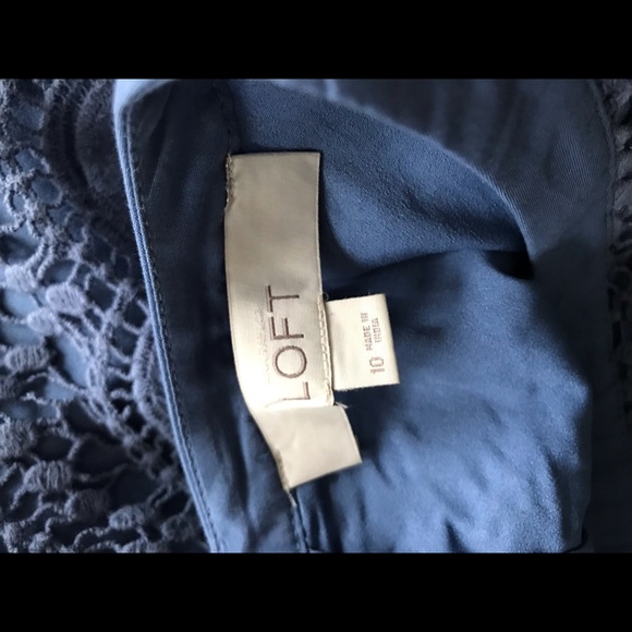 Like New: Loft fully lined crocheted shift dress - Picture 2 of 6